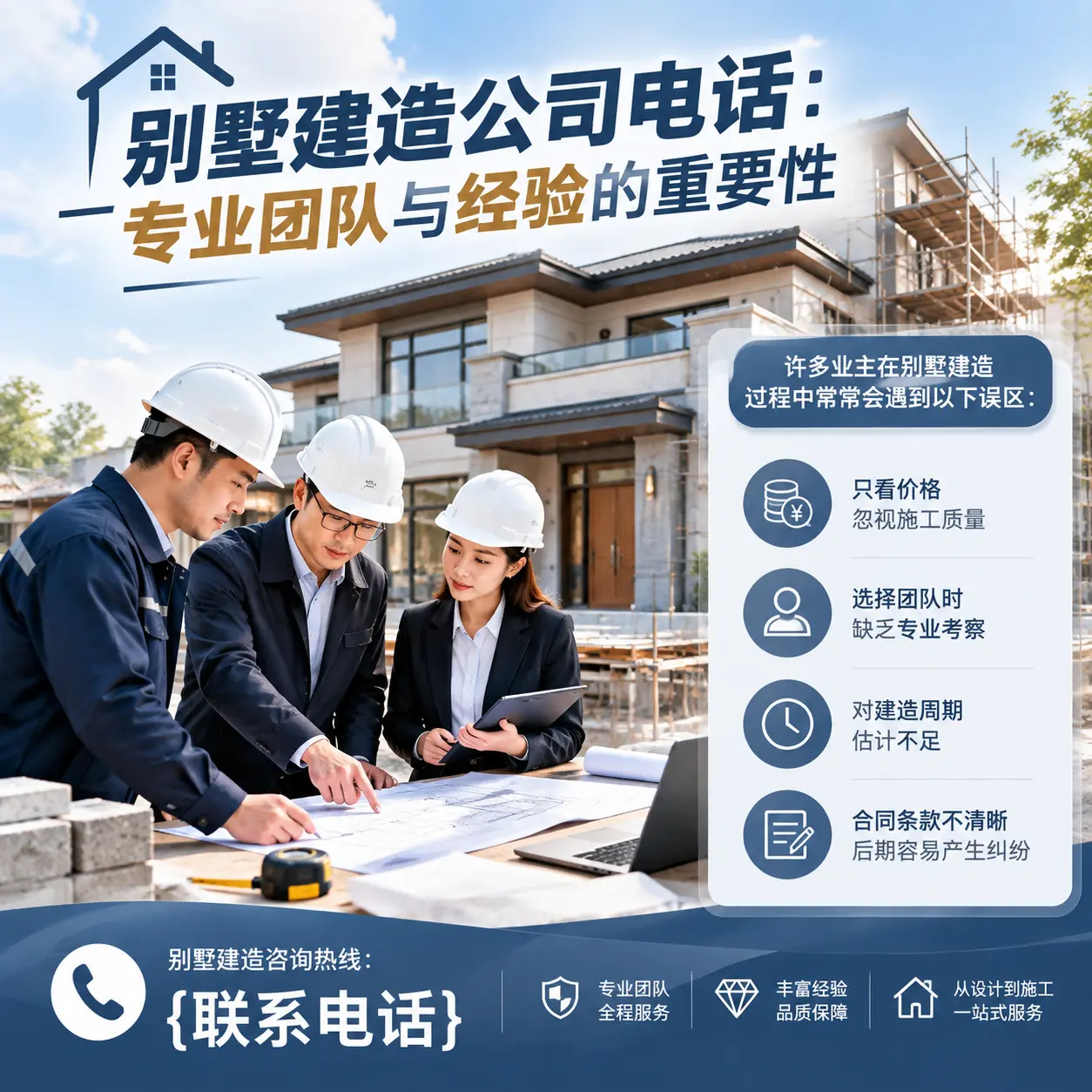 瓮安别墅建造公司电话:专业团队与经验的重要性