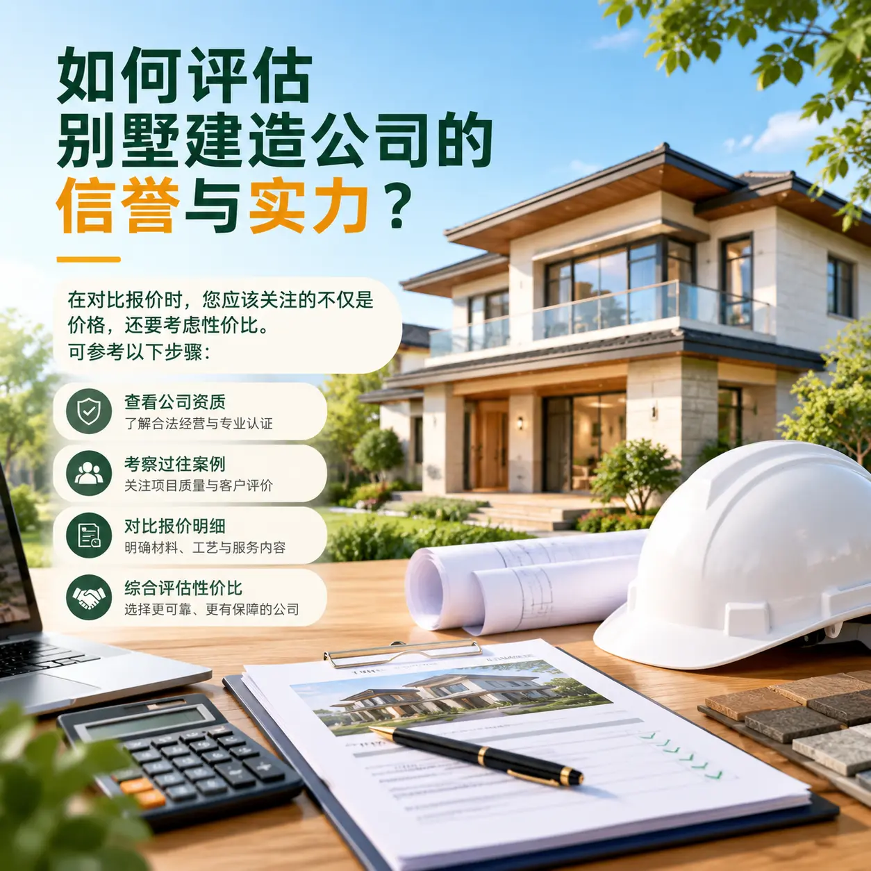 如何评估 瓮安 别墅建造公司的信誉与实力?